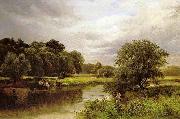 George Turner Fishing on the Trent oil painting reproduction